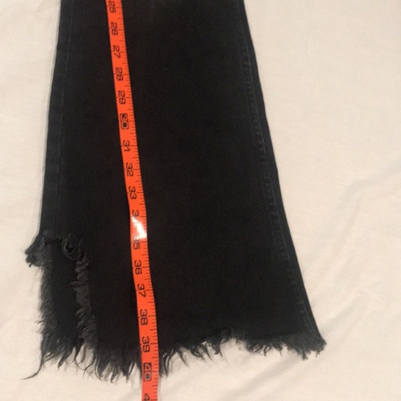 We The Free by Free People Black Flare Jeans Fringe Bottom 25 - Picture 8 of 15